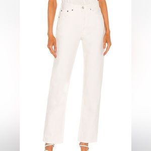 AGOLDE Lana Straight Leg White Jean